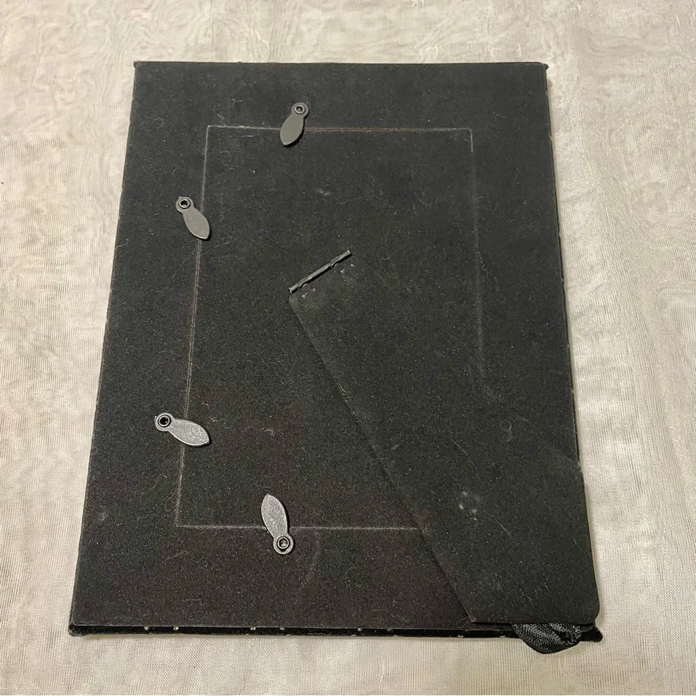 Juicy Couture Elegant Black Velour Frame with Gold Accents, New